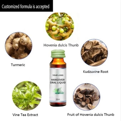 ODM herbario alcohólico anti del OEM de la bebida de la resaca del vegano del extracto de Hovenia Dulcis Radix Puerariae