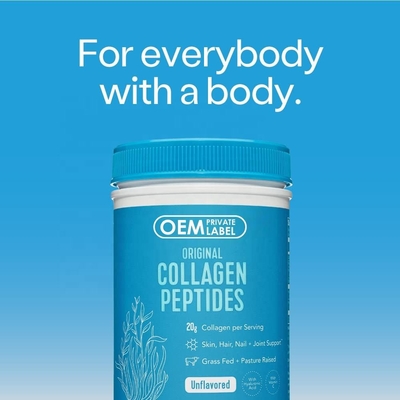 El OEM promueve el pelo y clavo Skincare, hueso y suplemento común de la salud, polvo del péptido del colágeno de los pescados
