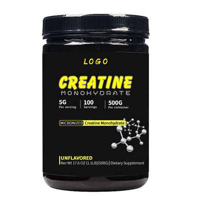 Suplemento dietético de alimentos OEM monohidrato de creatina 500g polvo de monohidrato de creatina de suero