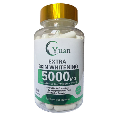 La perla que blanquea adicional de 5000MG 3X pulveriza la piel del glutatión del OEM Glutamax que blanquea píldoras