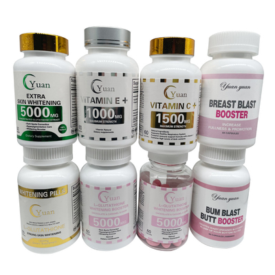 La perla que blanquea adicional de 5000MG 3X pulveriza la piel del glutatión del OEM Glutamax que blanquea píldoras