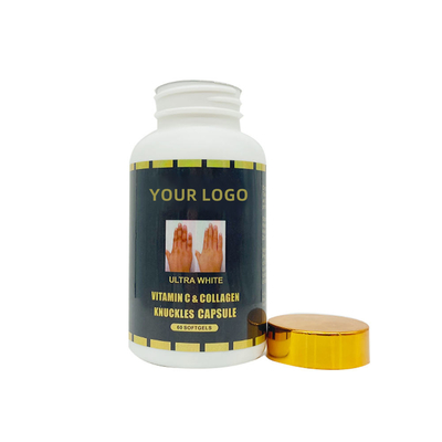 OEM Ultra White Vitamin C &amp; Collagen Knuckles Capsules 60 Softgel para eliminar nudillos oscuros, codo