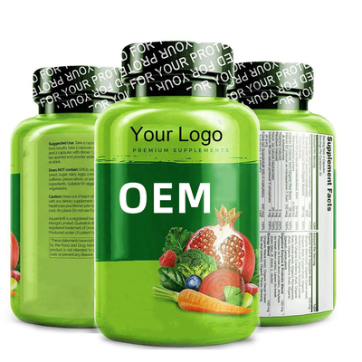 Las tabletas enteras del Multivitamin de la comida de la venta caliente del OEM para la salud de los hombres complementan 120 cápsulas del vegano