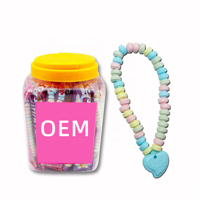 Dulce del collar de los dulces del vegano del caramelo de la tableta del OEM para los niños