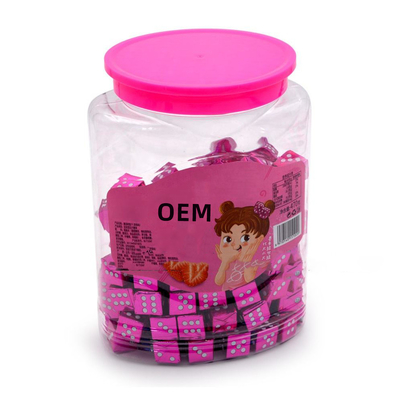 Sabor dulce Halal de la fresa del OEM del caramelo de las tabletas duras del caramelo del cubo de la leche