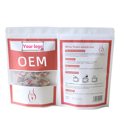 OEM 100% Hierba natural Fibroide Té Útero Limpieza Femenina Tearelief Dolor Té caliente del útero