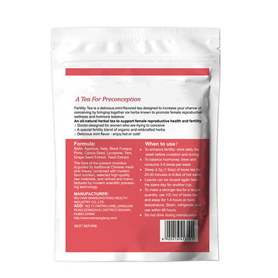 Té fibroide de fertilidad femenina OEM / Té de fertilidad para mujeres / Té de desintoxicación de matriz caliente para el embarazo
