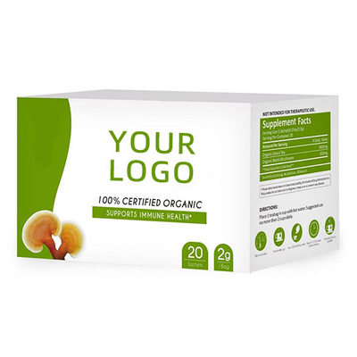 OEM Ganoderma Lucidum Mushroom Lingzhi Bolsa de té verde Té de desintoxicación de salud a base de hierbas instantáneo