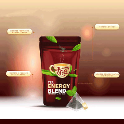 Té orgánico del alza de la alta energía del cafeína del OEM alto