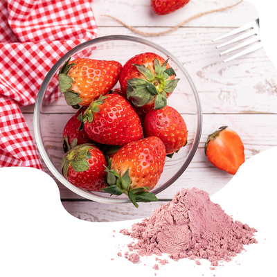 Polvo rosado de la fresa del OEM de la bebida sólida del extracto de la fruta fresca de la planta