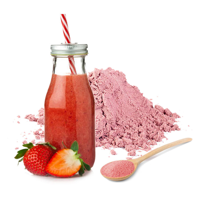 Polvo rosado de la fresa del OEM de la bebida sólida del extracto de la fruta fresca de la planta