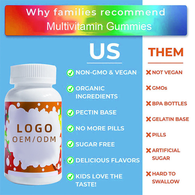 Cinc masticable de A.C.D E B de las vitaminas de la biotina de Sugar Free Kids Multivitamin Gummies Probiotics