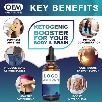 gotas de colágeno de biotina de 30 ml que adelgazan el aceite esencial del extracto herbario de la semilla oleaginosa del OEM de las gotas de Keto de BHB