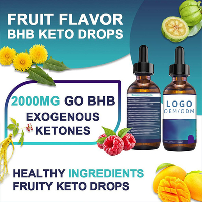 gotas de colágeno de biotina de 30 ml que adelgazan el aceite esencial del extracto herbario de la semilla oleaginosa del OEM de las gotas de Keto de BHB