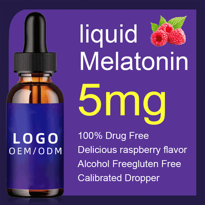 el colágeno de la biotina de 50ml 5Mg cae el Melatonin natural del OEM cae la ayuda adulta del sueño de la noche