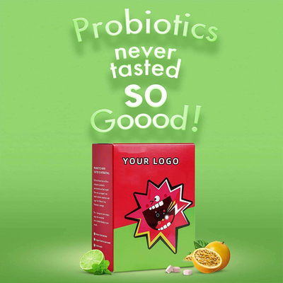 Sugar Free Oral Probiotic Bubble que los rombos hacen tabletas 3 mil millones CFU para los dientes engoma salud y la respiración fresca