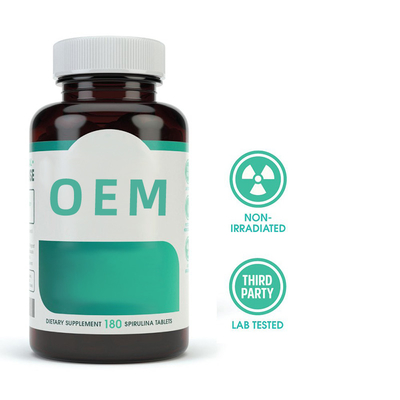 Cápsulas orgánicas de 3000mg Spirulina 90 tabletas/atención sanitaria del suplemento de Superfood del verde de botella