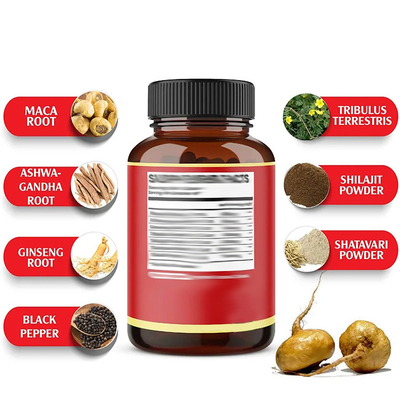Suplementos de alimentación orgánicos para hombres Maca Plus cápsulas píldoras para hombres fuertes
