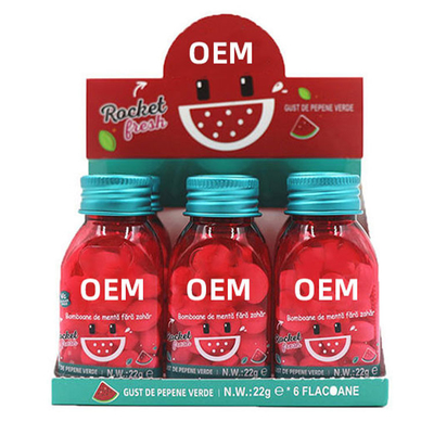 Caramelos de menta con infusión de vitaminas sin azúcar Caramelos de menta frescos con vitaminas esenciales