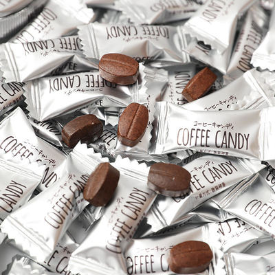 Caramelo vegano sin azúcar de grano instantáneo de forma de café masticable de granos de café tabletas de caramelo
